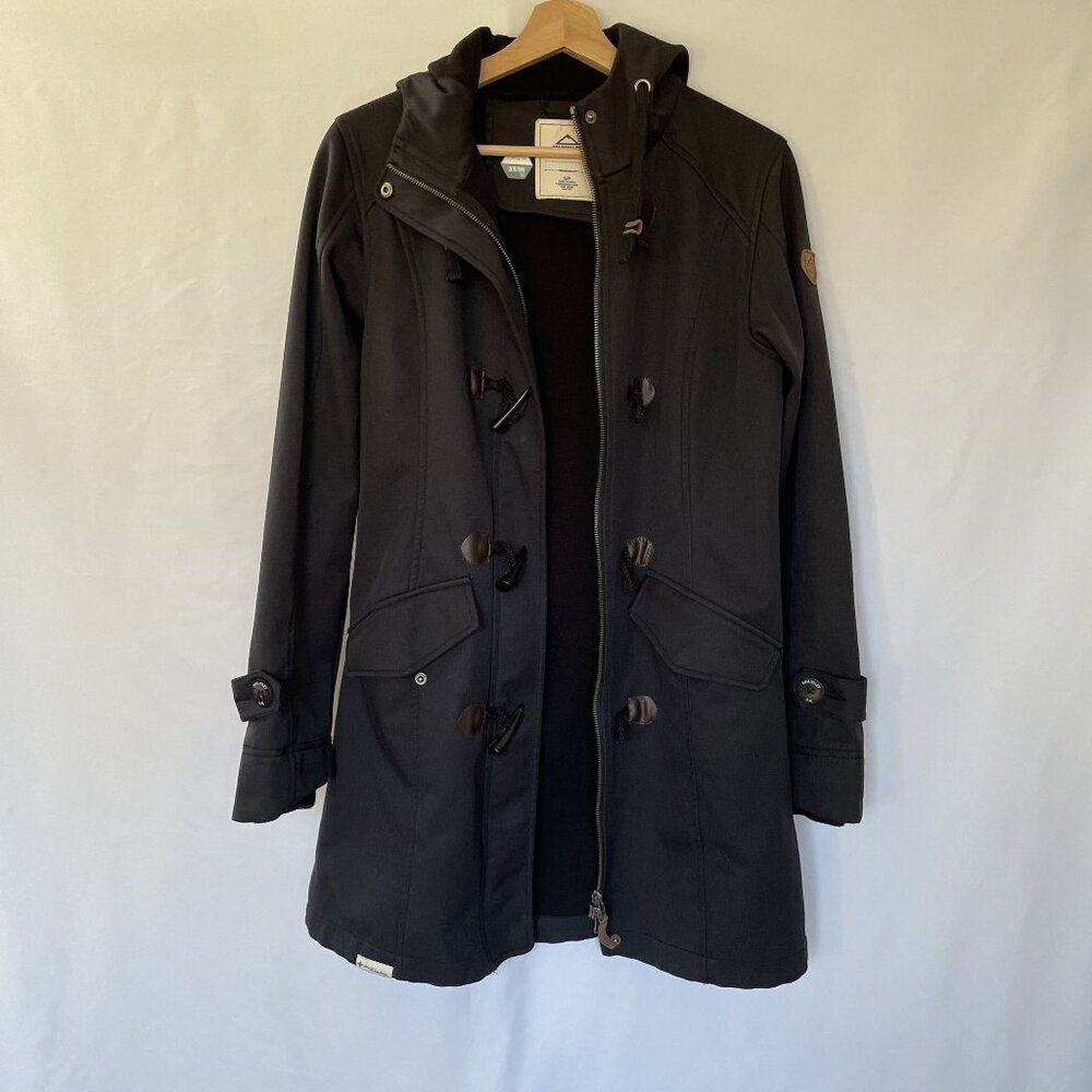 McKinley ventmax women's size S coat pockets hooded winter jacket‎ black buttons